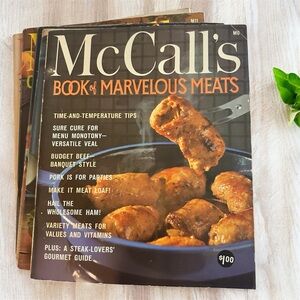 Vintage McCall’s Retro Party Food Lot – 4 Midcentury Cookbooks 1960s